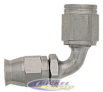 -4 PTFE 90&ordm; Bent Tube Hose End - Steel